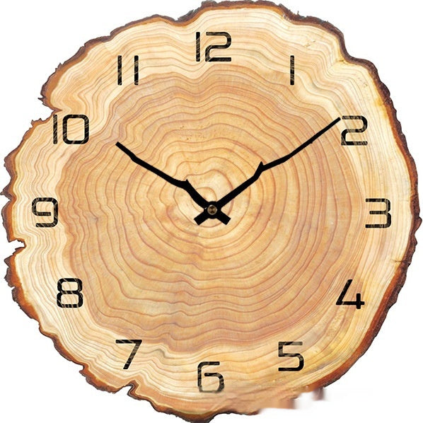 Orologio da parete Tronchi albero anelli legno