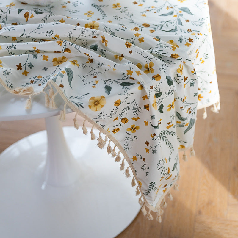 Tovaglia cotone con nappine