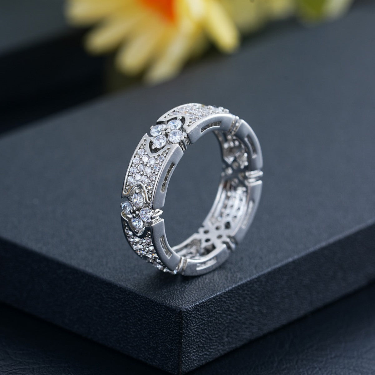 Anello Quadrifoglio brillante