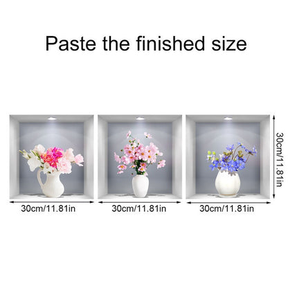Adesivo murale vaso 3D