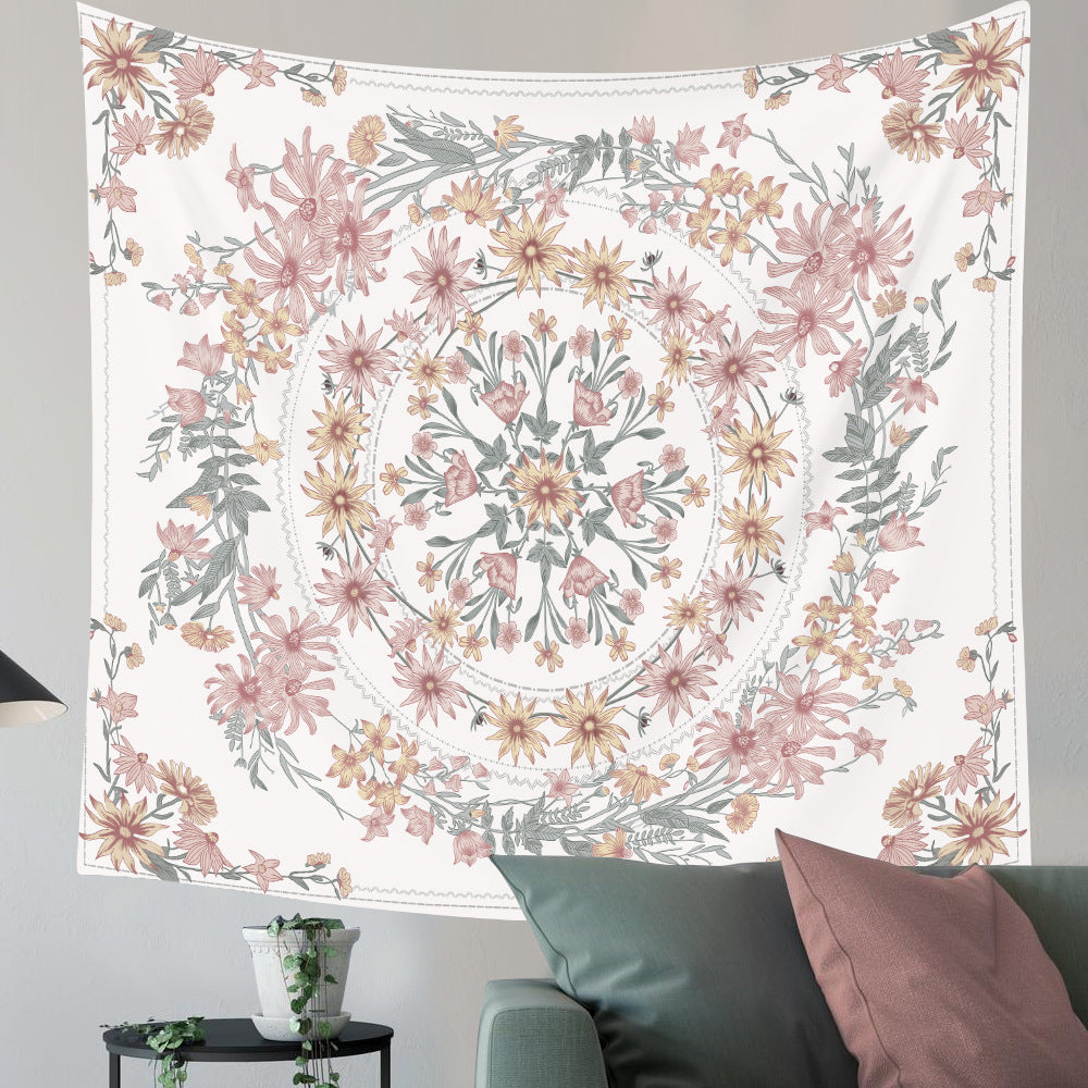 Arazzo mandala floreale