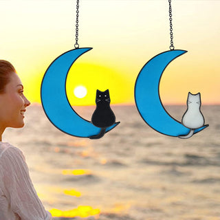 Ciondolo gatto luna