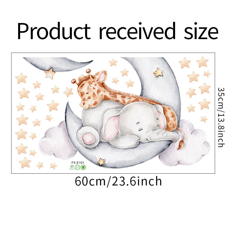 Sticker elefante giraffa