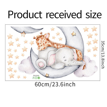 Sticker elefante giraffa
