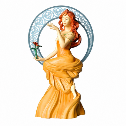 Alphons Mucha - Studio pittura arte - h 24 cm - Scultura 3D - Fatta e Dipinta a Mano