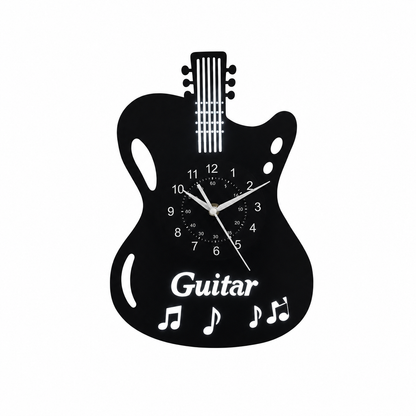 Orologio chitarra  con luce a LED multicolore 21x30 cm