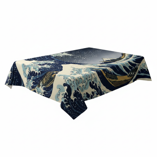 Tovaglia Onda di Hokusai - 90x140 cm - 140x240 cm - 140x220 cm - 140x200 cm - 140x180 cm