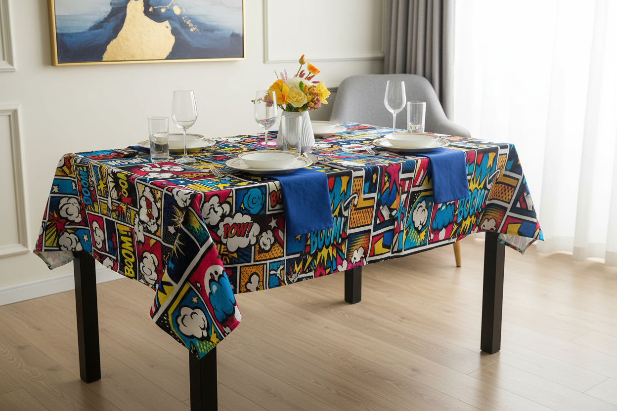 Tovaglia Pop Art ambientata